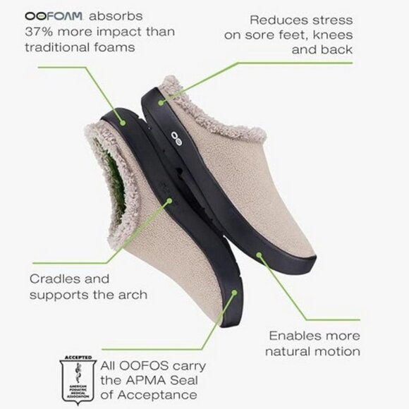 New OOFOS Men\'s OOCoozie Mule Tawny Shoe Size 12